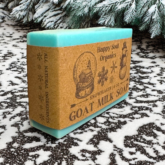 Snowflakes Methylene Blue Goat Milk Organic Soap