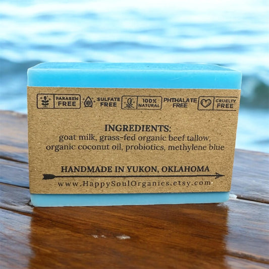 Deep Blue Methylene Blue Organic Goat Milk Tallow Soap