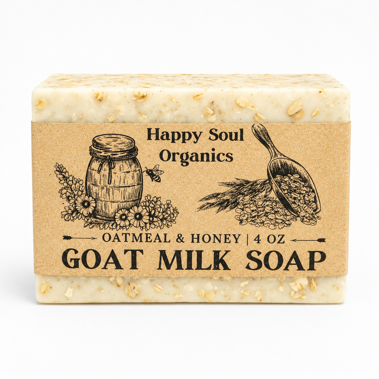 Oatmeal & Honey Goat Milk Soap 4oz