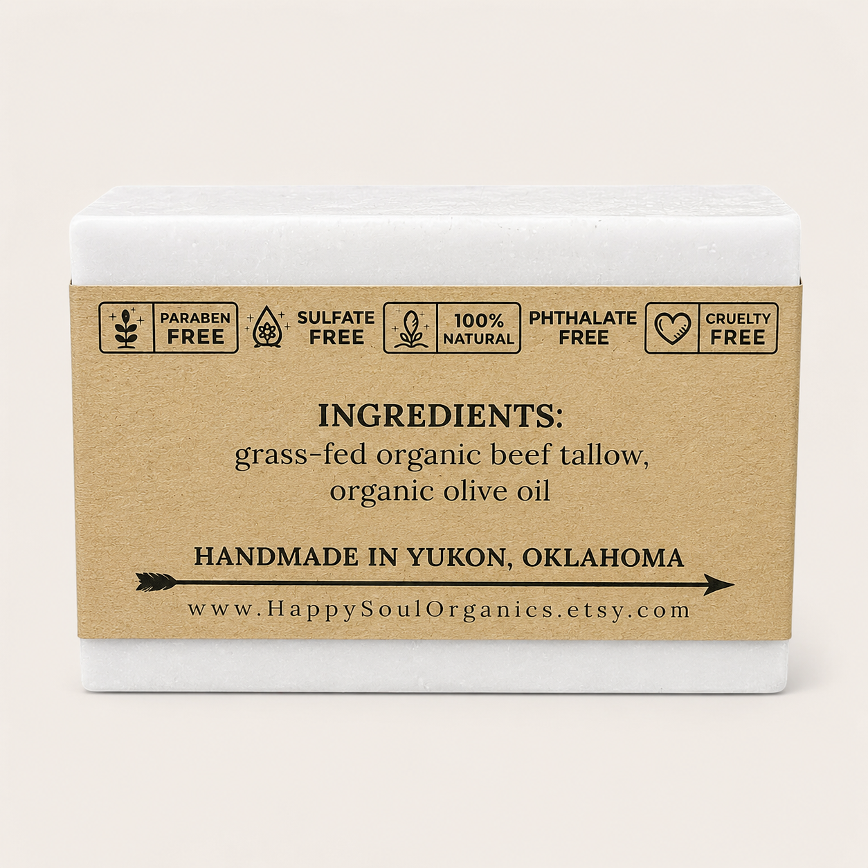Tallow Unscented Soap 4oz