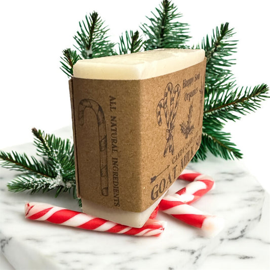 Candy Cane Goat Milk Organic Soap