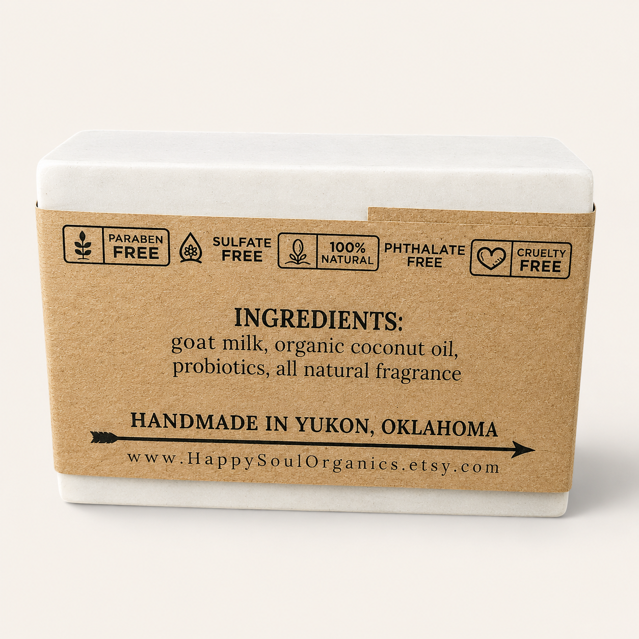 Tallow Unscented  Goat Milk Soap 4oz