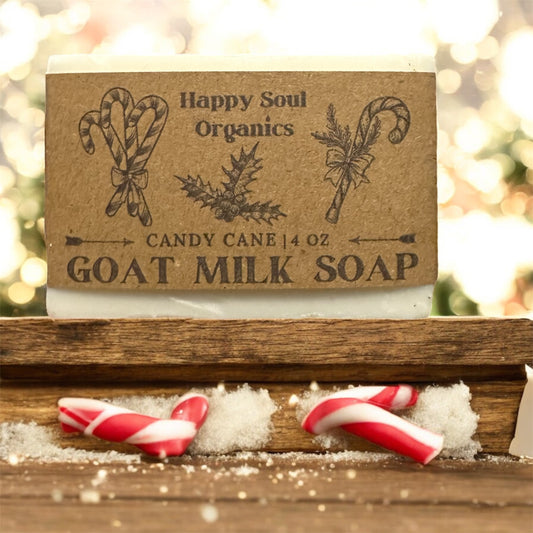 Candy Cane Goat Milk Organic Soap