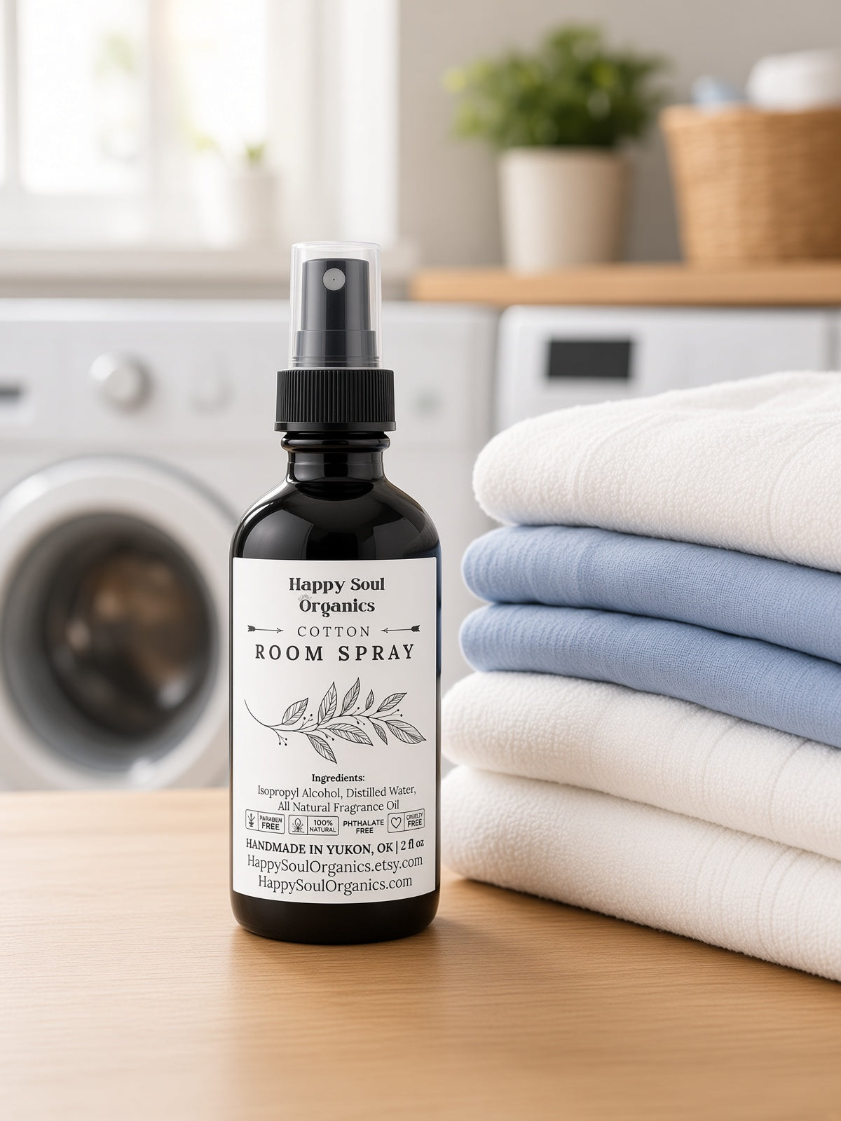 Natural Cotton Room or Laundry Spray