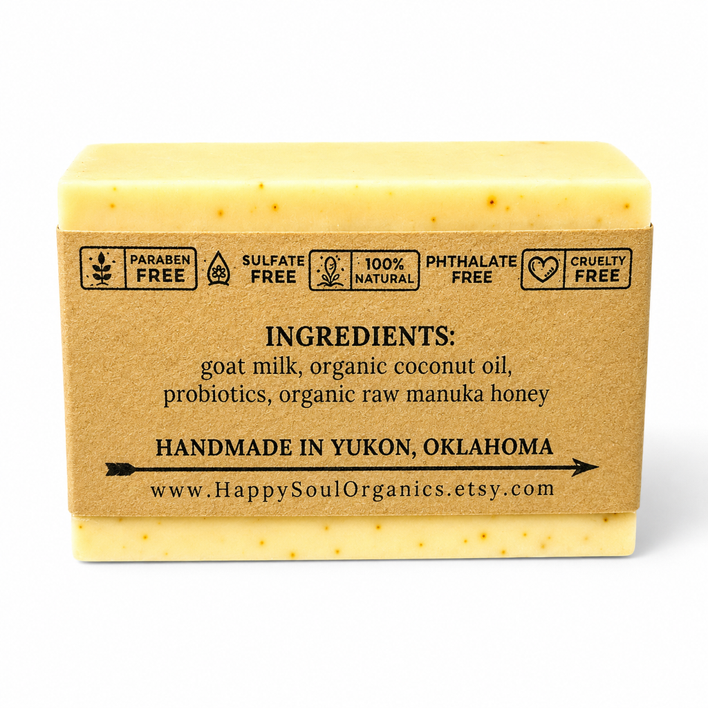 Manuka Honey Unscented Goat Milk Soap 4oz