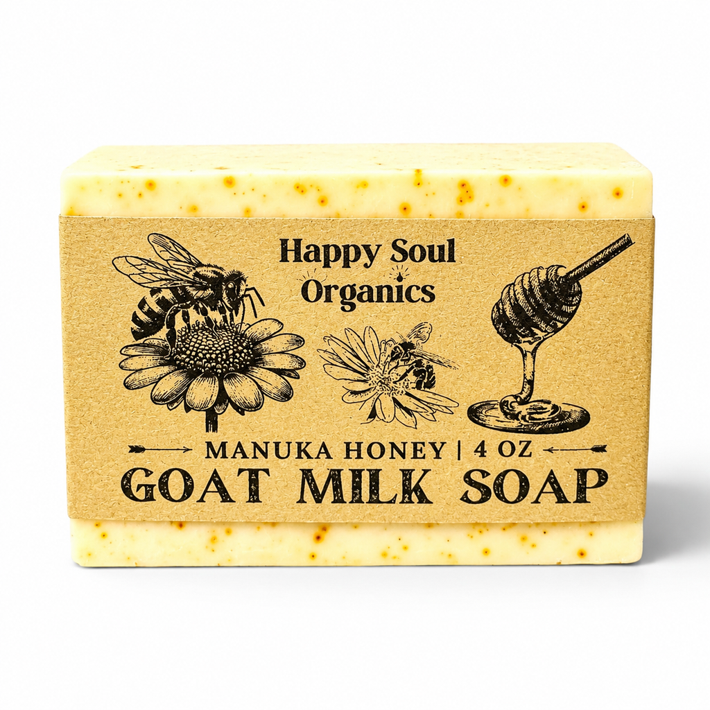 Manuka Honey Unscented Goat Milk Soap 4oz