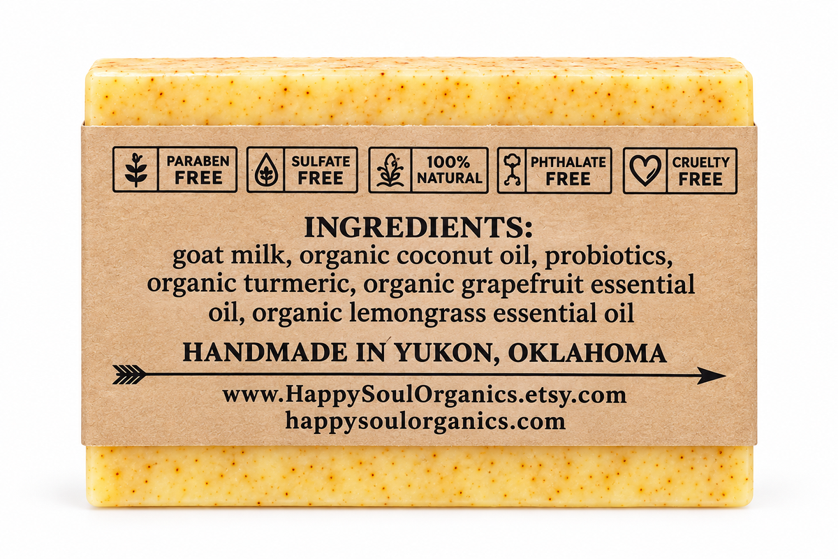 Grapefruit & Lemongrass Goat Milk Soap
