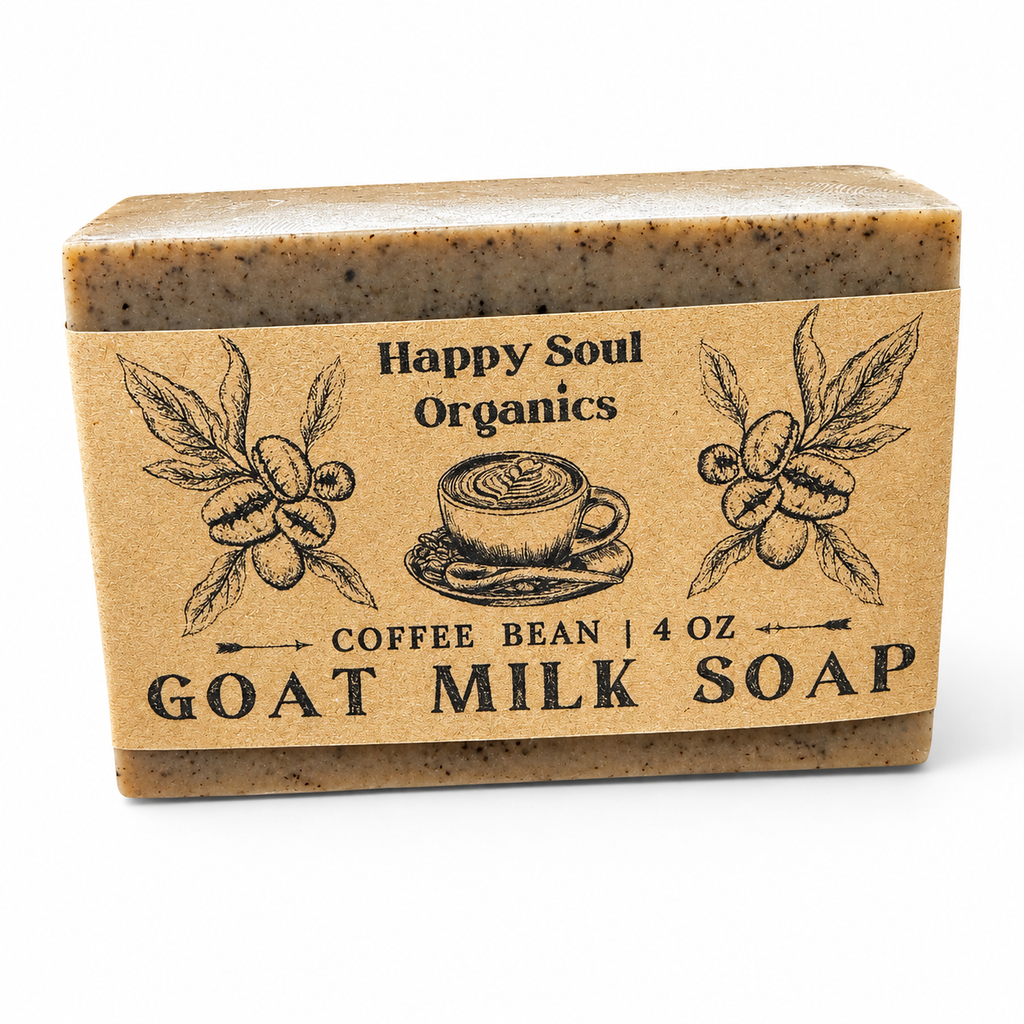 Coffee Bean Goat Milk Soap 4oz