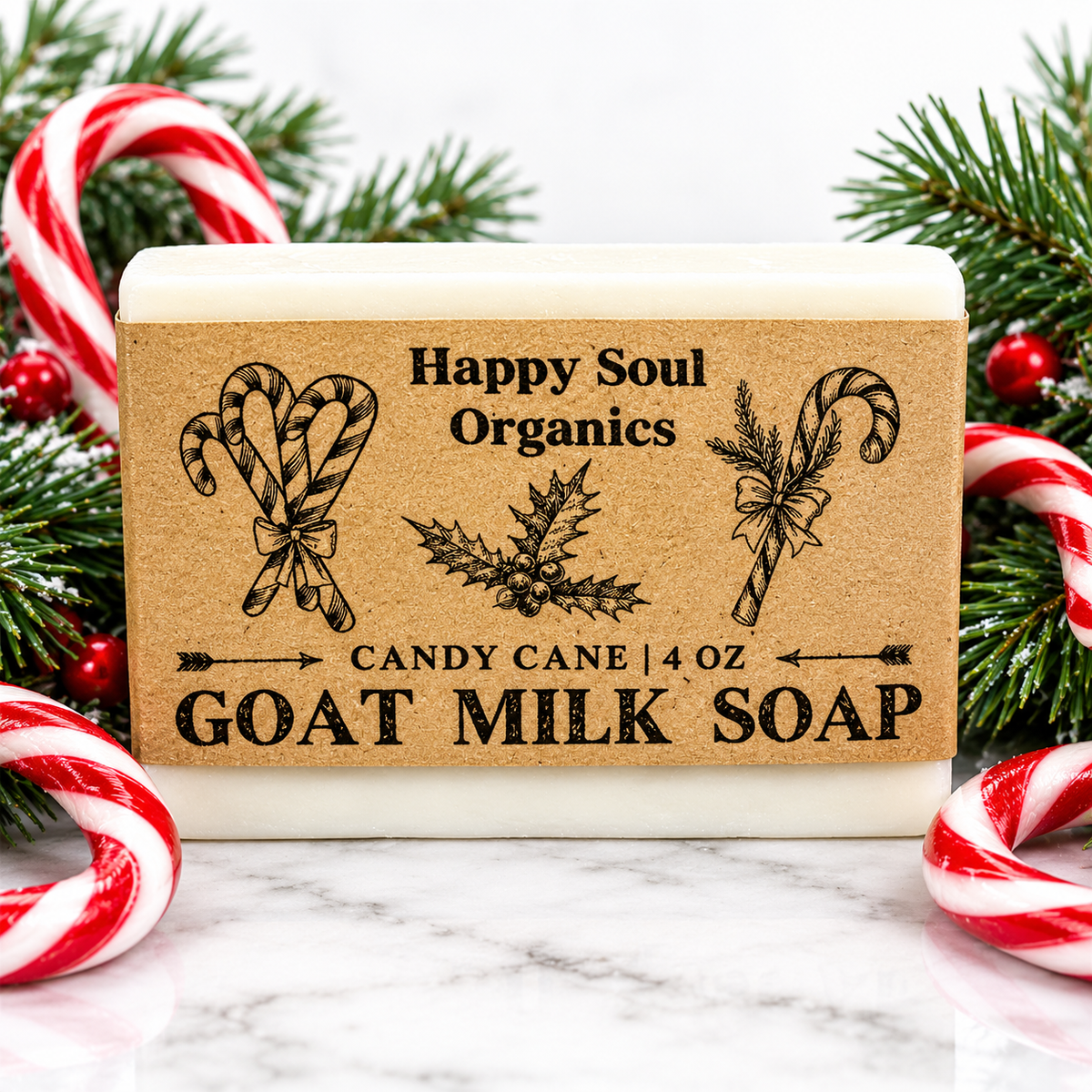 Candy Cane Goat Milk Soap
