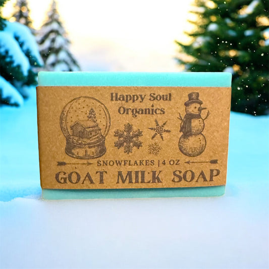 Snowflakes Methylene Blue Goat Milk Organic Soap