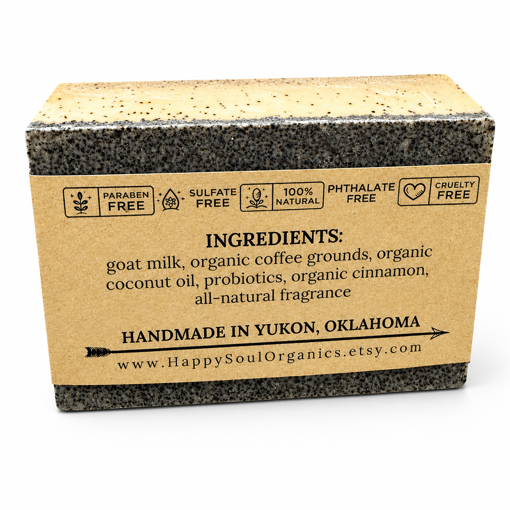 Coffee Bean Goat Milk Soap 4oz