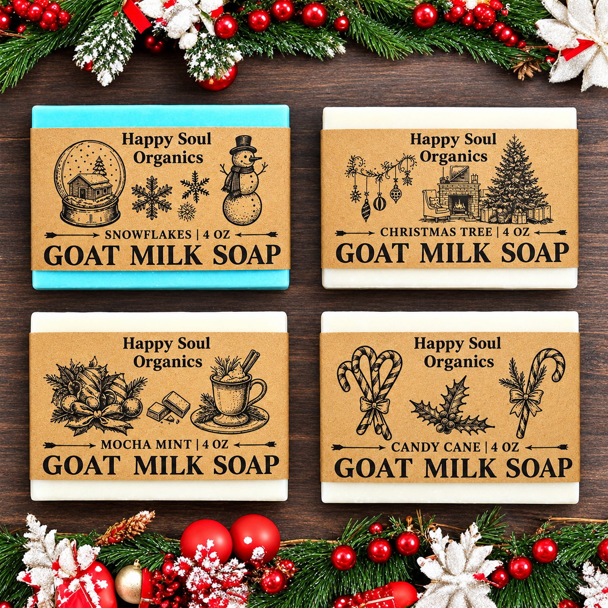 Christmas Soap (4 Pack)