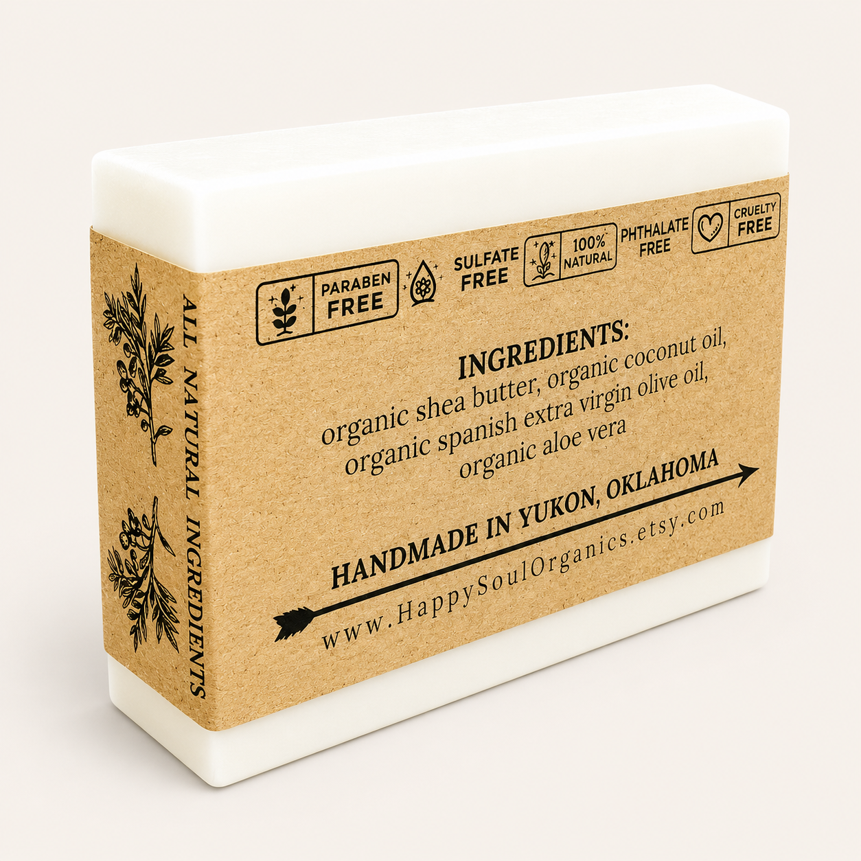 Vegan Unscented Soap 4oz