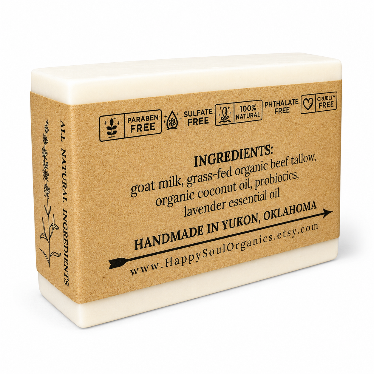 Lavender Tallow Goat Milk Soap 4oz