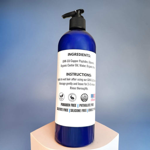 Shampoo GHK-Cu Copper Peptide | Hair Growth, Health & Anti Hair Loss - Unscented / 8oz