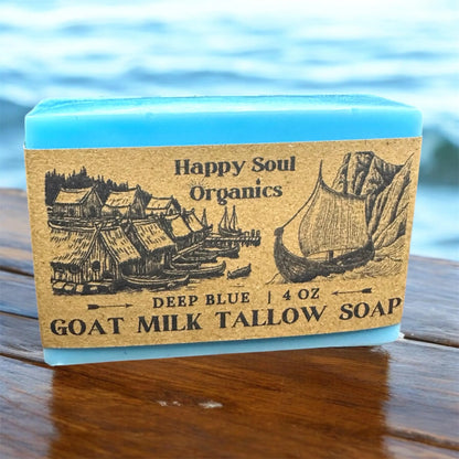 Deep Blue Methylene Blue Organic Goat Milk Tallow Soap