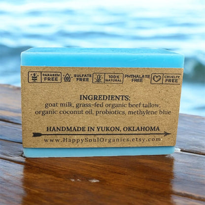 Deep Blue Methylene Blue Organic Goat Milk Tallow Soap